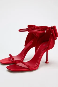 Fashion SANDALIA TACÓN LAZO SATINADO Mujer Zapatos