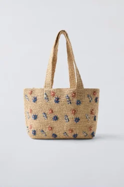 Niños ZARA 6 - 14 Años·Bolsos / Mochilas<SHOPPER RAFIA BORDADOS - SEA NY