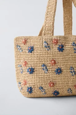 Niños ZARA 6 - 14 Años·Bolsos / Mochilas<SHOPPER RAFIA BORDADOS - SEA NY