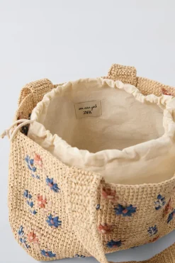 Niños ZARA 6 - 14 Años·Bolsos / Mochilas<SHOPPER RAFIA BORDADOS - SEA NY