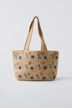 Niños ZARA 6 - 14 Años·Bolsos / Mochilas<SHOPPER RAFIA BORDADOS - SEA NY