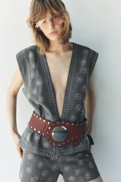 Discount SHORTS BORDADOS CON LINO ZW COLLECTION Mujer Faldas / Shorts