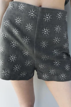 Discount SHORTS BORDADOS CON LINO ZW COLLECTION Mujer Faldas / Shorts