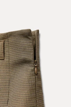 Discount SHORTS CUADROS TIRO ALTO Mujer Faldas / Shorts