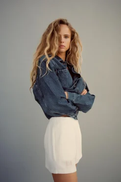 Sale SHORTS FELPA TEXTO Mujer Faldas / Shorts