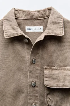 Niños ZARA 6 - 14 Años·Camisas / Sobrecamisas<SOBRECAMISA BOLSILLO