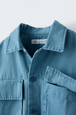 Niños ZARA 6 - 14 Años·Camisas / Sobrecamisas<SOBRECAMISA BOLSILLOS