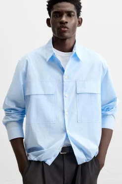 Hot SOBRECAMISA BOLSILLOS Hombre Sobrecamisas