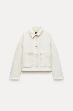 Best SOBRECAMISA BOLSILLOS BORDADOS ZW COLLECTION Mujer Chaquetas / Cazadoras