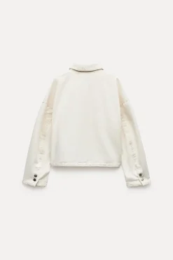 Best SOBRECAMISA BOLSILLOS BORDADOS ZW COLLECTION Mujer Chaquetas / Cazadoras