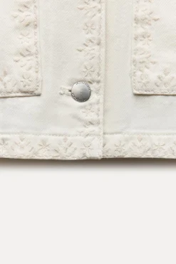 Best SOBRECAMISA BOLSILLOS BORDADOS ZW COLLECTION Mujer Chaquetas / Cazadoras