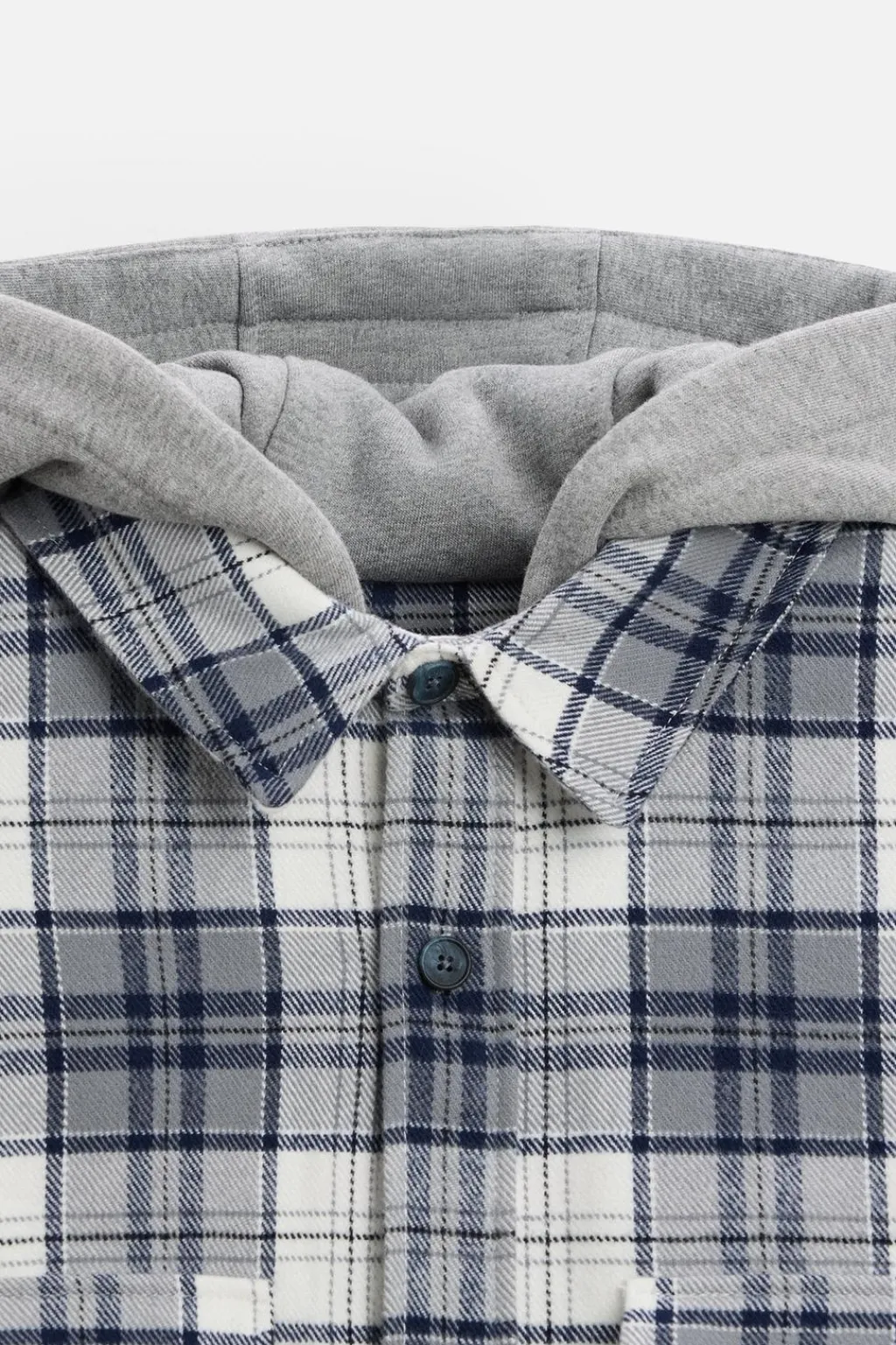 New SOBRECAMISA CAPUCHA COMBINADA Hombre Sobrecamisas