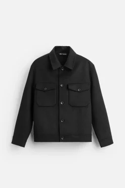 New SOBRECAMISA CON LANA Hombre Sobrecamisas