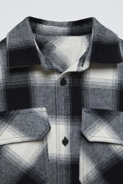 Niños ZARA 6 - 14 Años·Camisas / Sobrecamisas<SOBRECAMISA CUADROS BOLSILLO