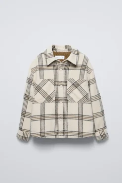 Niños ZARA 6 - 14 Años·Camisas / Sobrecamisas<SOBRECAMISA CUADROS BORREGUILLO