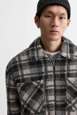 Sale SOBRECAMISA CUADROS BORREGUILLO Hombre Sobrecamisas