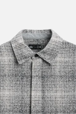 New SOBRECAMISA CUADROS EFECTO LAVADO Hombre Sobrecamisas