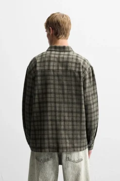 Hot SOBRECAMISA CUADROS PIERCING Hombre Sobrecamisas