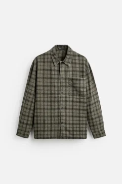 Hot SOBRECAMISA CUADROS PIERCING Hombre Sobrecamisas