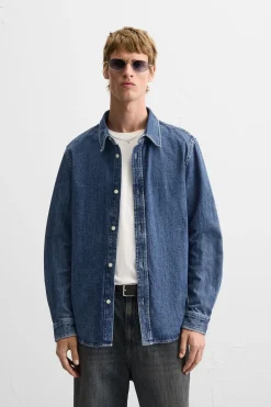 New SOBRECAMISA DENIM Hombre Sobrecamisas