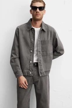 New SOBRECAMISA DENIM BOLSILLO Hombre Sobrecamisas