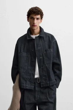 Best SOBRECAMISA DENIM BOLSILLOS Hombre Sobrecamisas