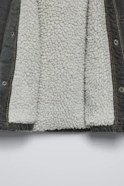 Niños ZARA 6 - 14 Años·Abrigos|6 - 14 Años·Camisas / Sobrecamisas<SOBRECAMISA DENIM BORREGUILLO CAPUCHA