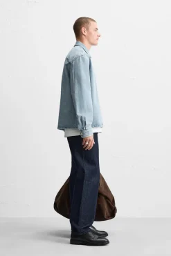 Clearance SOBRECAMISA DENIM BOXY FIT Hombre Sobrecamisas