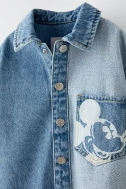 Niños ZARA 1½ - 6 Años·Camisas|1½ - 6 Años·Jeans / Denim<SOBRECAMISA DENIM MICKEY MOUSE © DISNEY