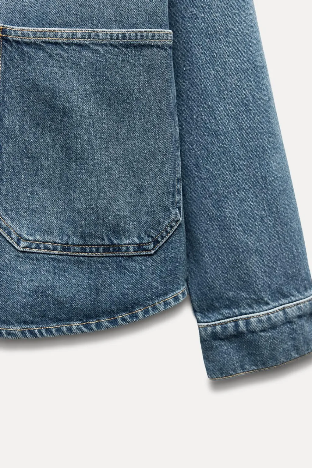 Best SOBRECAMISA DENIM TRF Mujer Chaquetas / Cazadoras