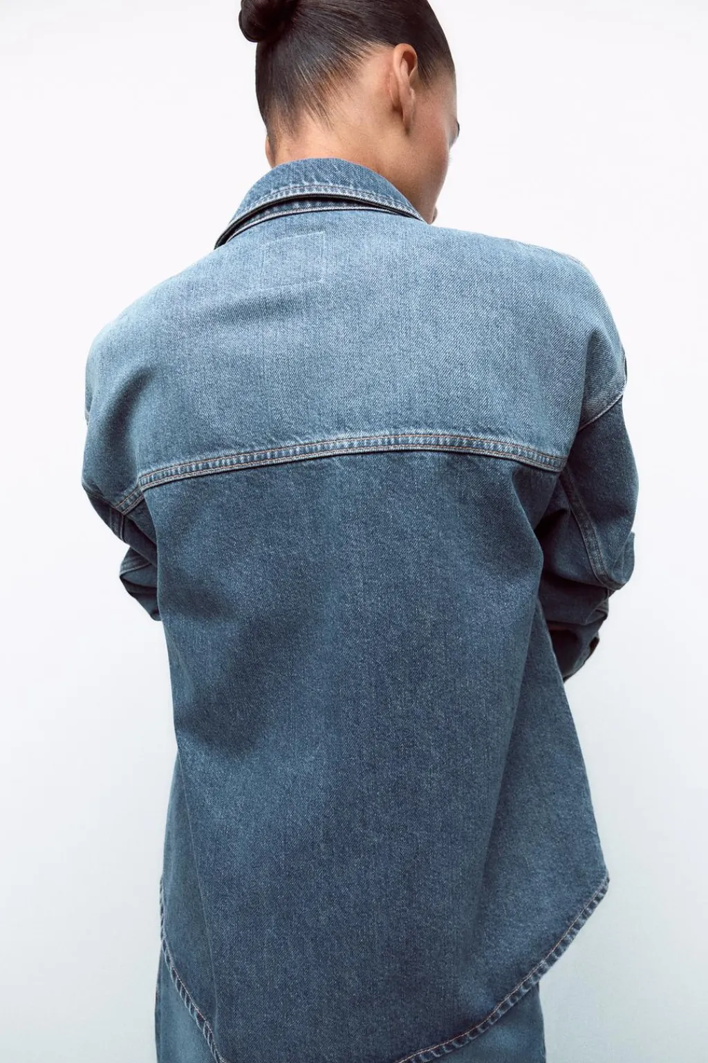 Best SOBRECAMISA DENIM TRF Mujer Chaquetas / Cazadoras