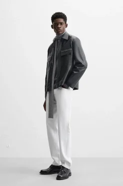 Discount SOBRECAMISA EFECTO PIEL Hombre Sobrecamisas