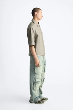 Discount SOBRECAMISA EFECTO PIEL LAVADA Hombre Sobrecamisas