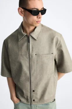 Discount SOBRECAMISA EFECTO PIEL LAVADA Hombre Sobrecamisas