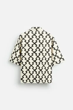 Fashion SOBRECAMISA ESTAMPADO GEOMÉTRICO Hombre Camisas|Sobrecamisas