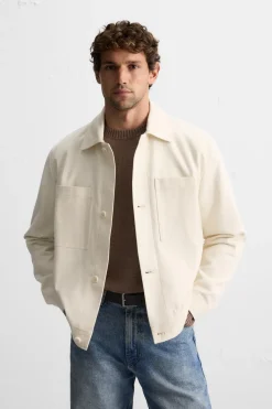 Outlet SOBRECAMISA ESTRUCTURA BOLSILLOS Hombre Sobrecamisas