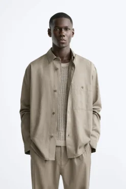 Sale SOBRECAMISA FLUIDA Hombre Camisas|Sobrecamisas