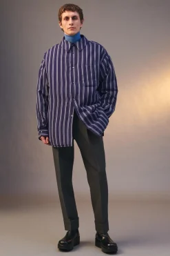 Sale SOBRECAMISA OVERSIZE RAYAS LIMITED EDITION Hombre Camisas