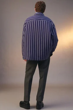 Sale SOBRECAMISA OVERSIZE RAYAS LIMITED EDITION Hombre Camisas