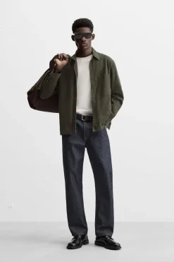 Fashion SOBRECAMISA PIEL ANTE Hombre Piel|Sobrecamisas