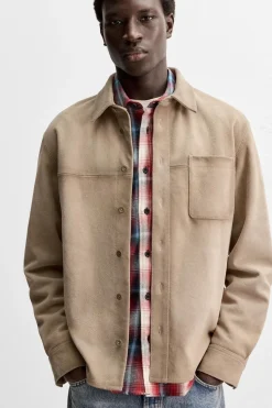 Outlet SOBRECAMISA PIEL ANTE Hombre Piel|Sobrecamisas