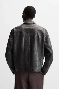 Online SOBRECAMISA PIEL GRABADA Hombre Piel