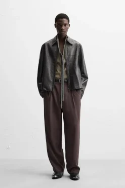 Online SOBRECAMISA PIEL GRABADA Hombre Piel