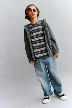 Niños ZARA 6 - 14 Años·Camisas / Sobrecamisas<SOBRECAMISA SARGA CAPUCHA