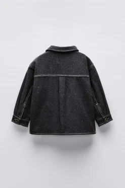 Niños ZARA 1½ - 6 Años·Camisas|1½ - 6 Años·Camisas / Sobrecamisas<SOBRECAMISA SARGA PESPUNTES