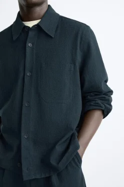 Discount SOBRECAMISA SEERSUCKER ALGODÓN - LINO Hombre Sobrecamisas