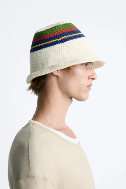 Clearance SOMBRERO CROCHET BANDAS Hombre Accesorios