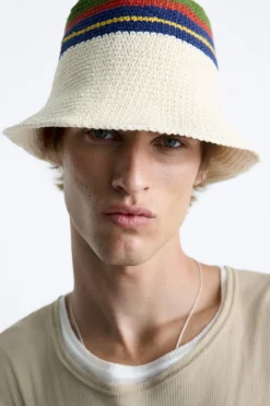 Clearance SOMBRERO CROCHET BANDAS Hombre Accesorios