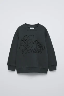 Niños ZARA 6 - 14 Años·Sudaderas<SUDADERA ABALORIOS