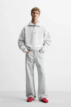 Discount SUDADERA BORDADO COMBINADO Hombre Sudaderas